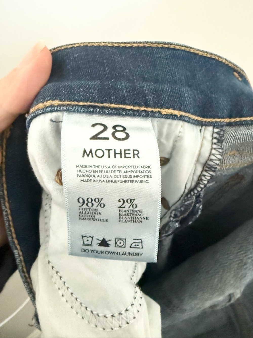 Mother The Drop Out Raw Hem Straight Jeans in Tequila Truth Size 28 - Picture 8 of 8